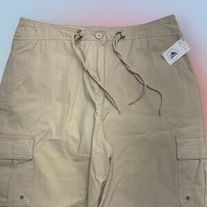 BASIC EDITIONS Women’s 10 Casual Tan Cargo Capri Pants